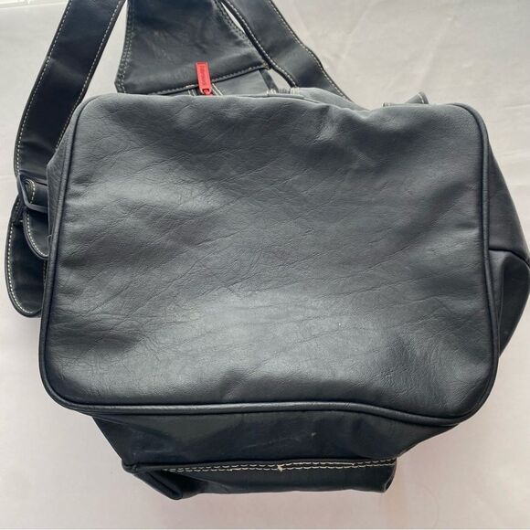 Vintage Black Fahrenheight by Christian Dior Faux Leather Backpack - Picture 12 of 16